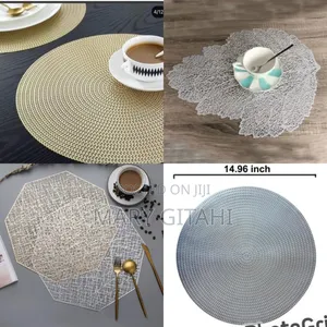 6pcs PVC Non-Woven Table Mats at 
