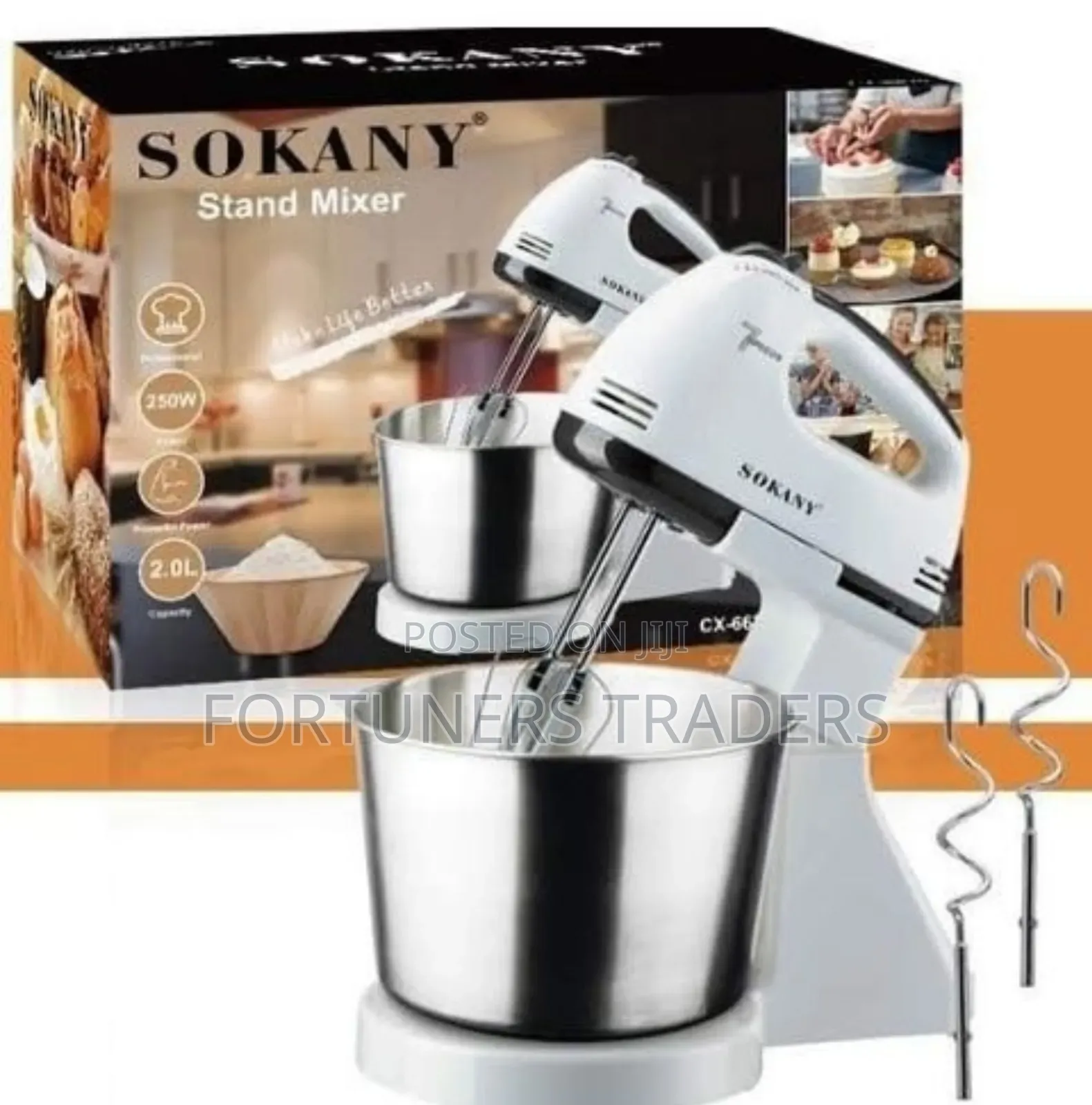 Mixer With Bowl 2 Litres, Sokany