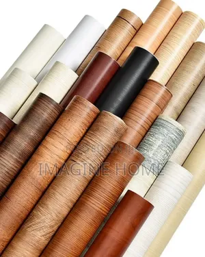 Black and Brown Wooden Marble Contact Paper