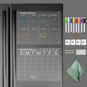 *2 Pcs Set Magnetic Montly/ Weekly Fridge Planner*