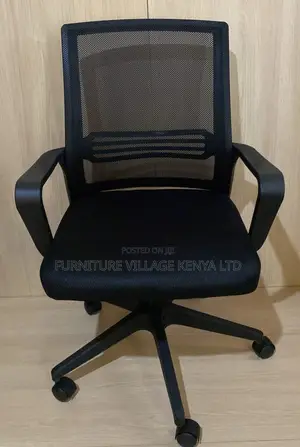 Office Chair: Staff Ergonomic Captain Mesh Seat-Firm Base