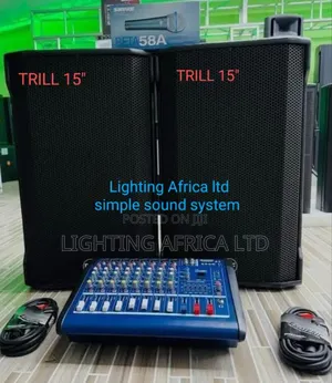 Simple Public Address 6ch Mixer + (2)Trill Mid Speaker's