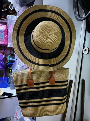 Black/Brown  Summer Bags++Hat Set 2000