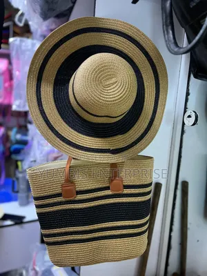 Black/Brown  Summer Bags++Hat Set 2000