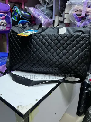 Black  Quilted Duffle Medium Size 1400