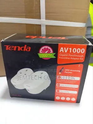 Tenda Av1000 Gigabit Passthrough Powerline Adapter Kit(Ph6)