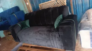 3seater Black Stripped Sofa No Sale