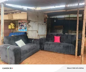 5seater Black Sofa With Arm Rings on Sale