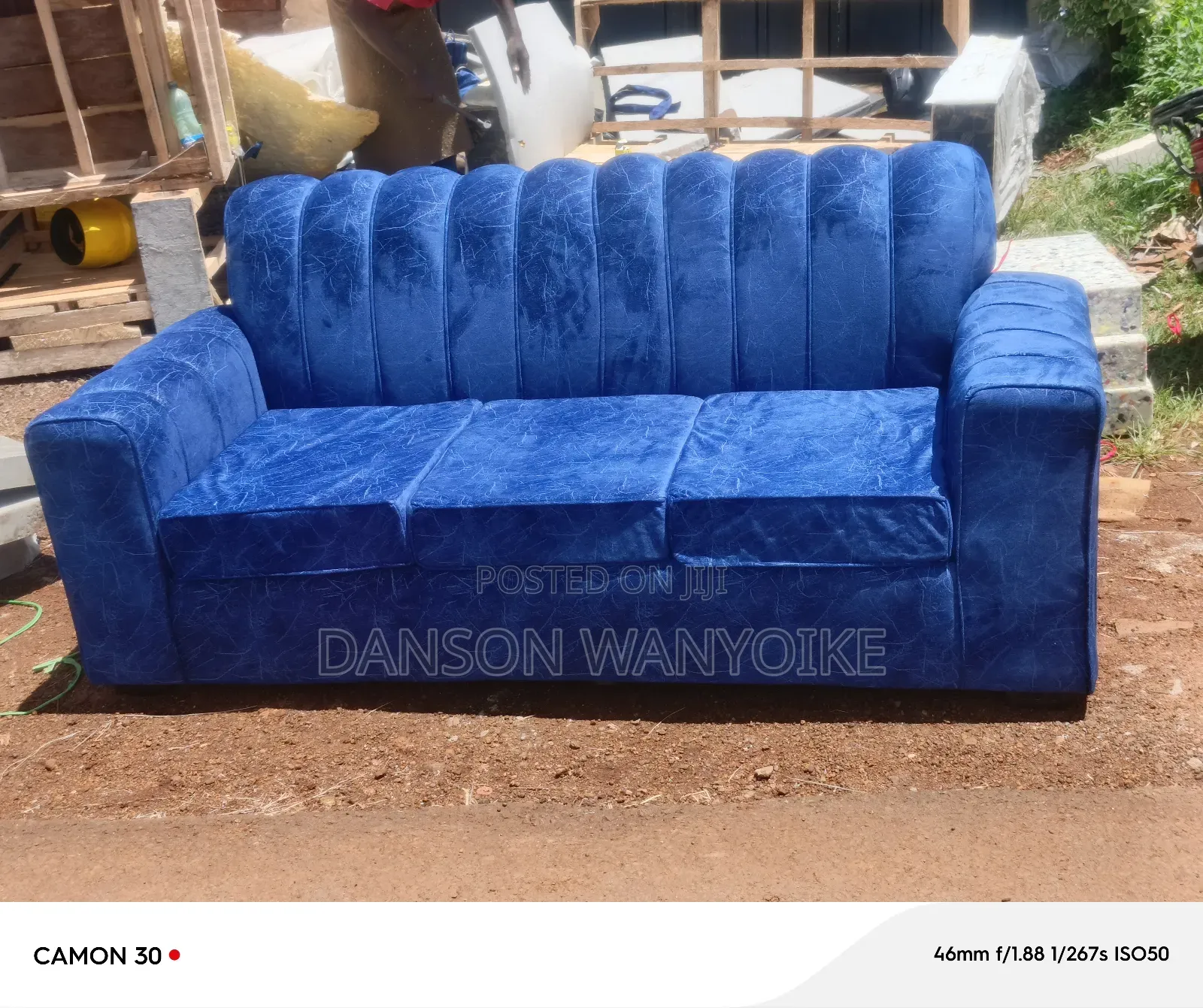 Three Seater Turquoise Blue Sofa on Sale