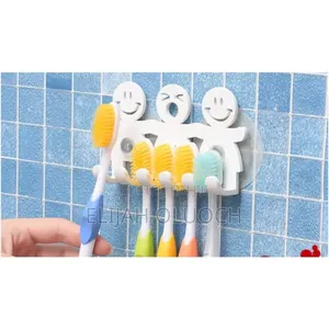 Bathroom Suction 5 Position Toothbrush Holder Rack