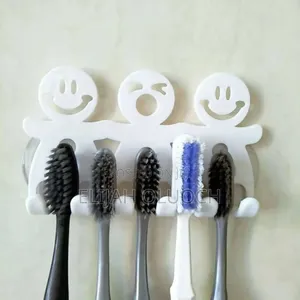 Bathroom Suction 5 Position Toothbrush Holder Rack