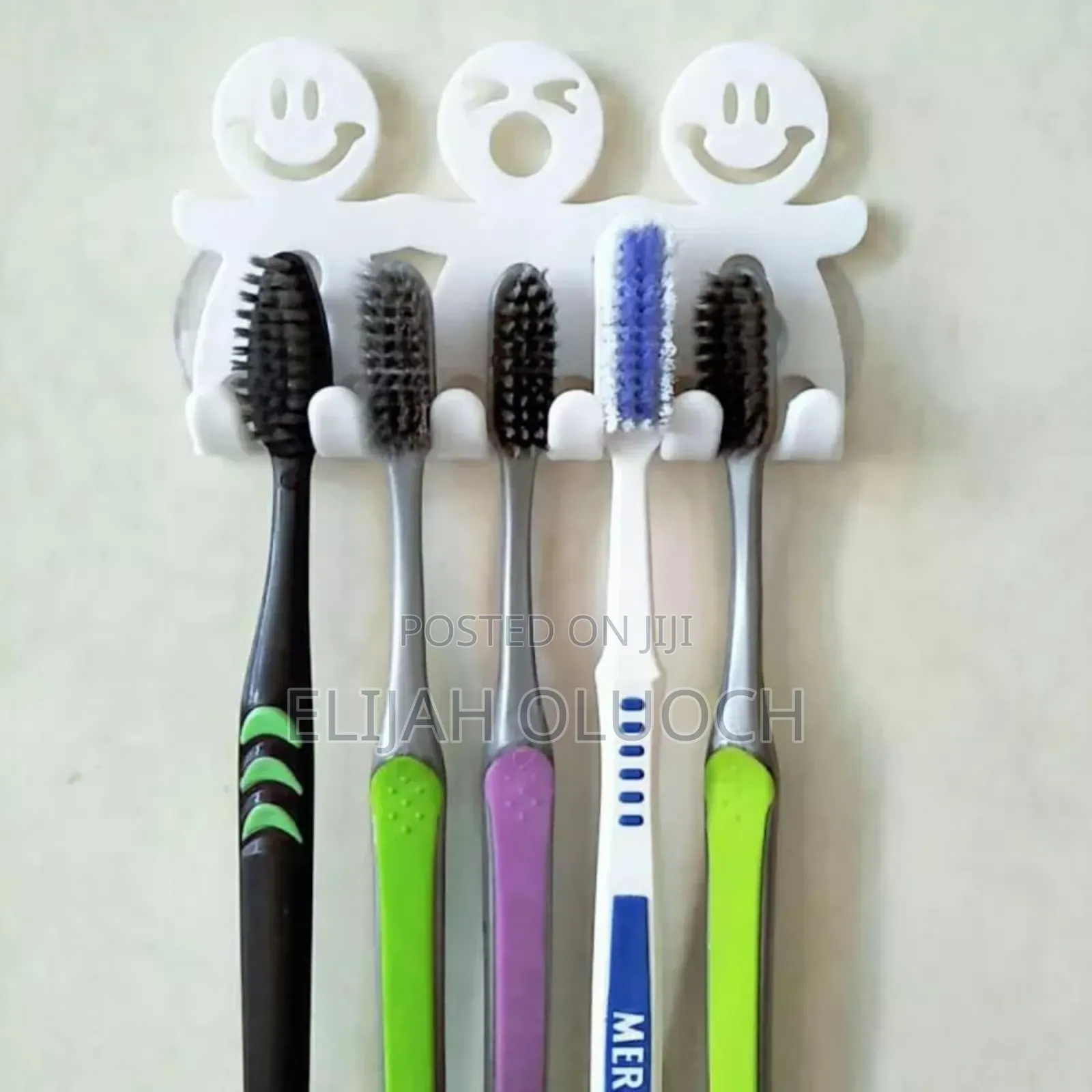 Bathroom Suction 5 Position Toothbrush Holder Rack