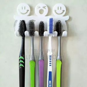 Bathroom Suction 5 Position Toothbrush Holder Rack