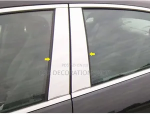 Universal Door Post Trim Chrome Pillars 4pcs