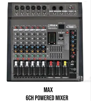 6 Channels Max Powered Mixer With Usb/Bluetooth