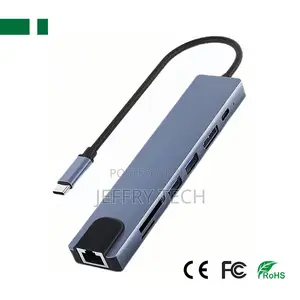 CHM-Tc702 Usb 3.1 Type-C to Hdmi+Rj45+ Usb3.0 2.0+Sd+Tf+Pd