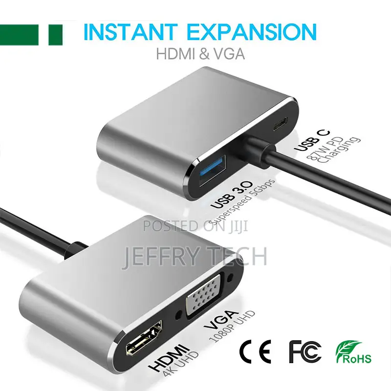 CHM-Tc401 at 30hz Usb 3.1 Type-C to Hdmi+ Vga+ Usb 3.0+ Pd A