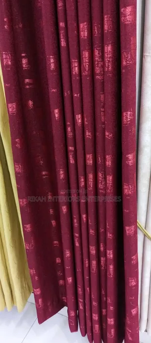 Maroon With Silver Details Curtain