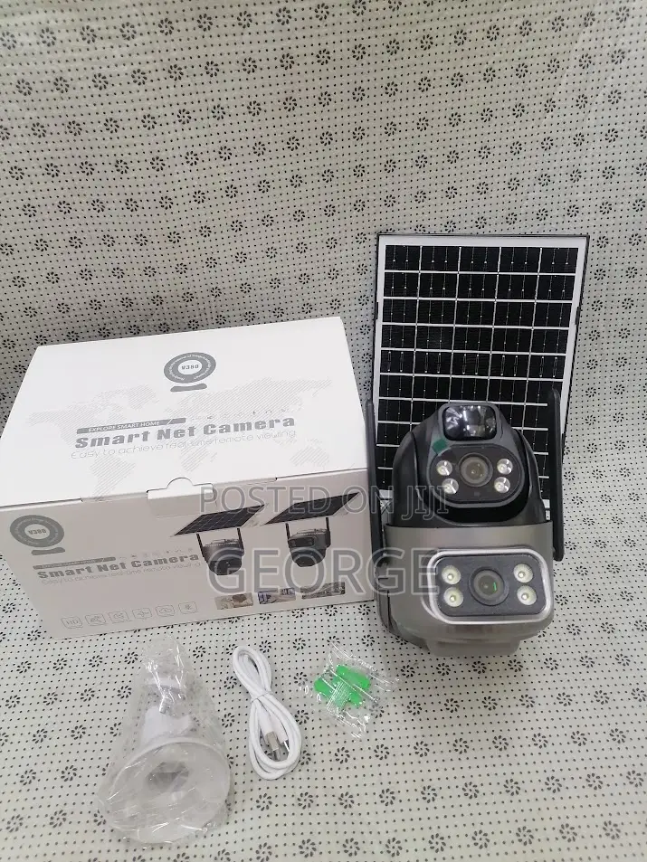New V380-Dual Lens 4g Solar .Security Camera