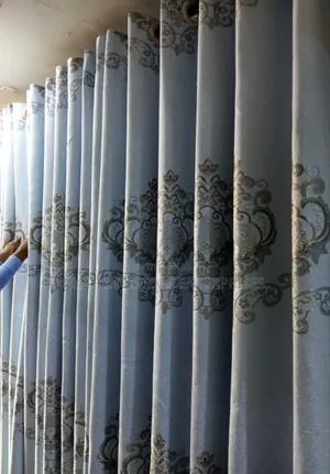 Blue Patterned Curtains