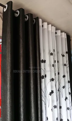 Black Plain Curtain