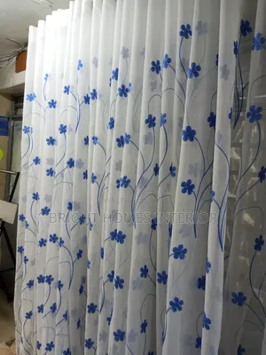 Blue Sheers Floral Matching Sheers Available