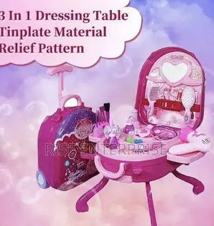 3 in 1 Children Makeup Suitcase Set Dresser Playset