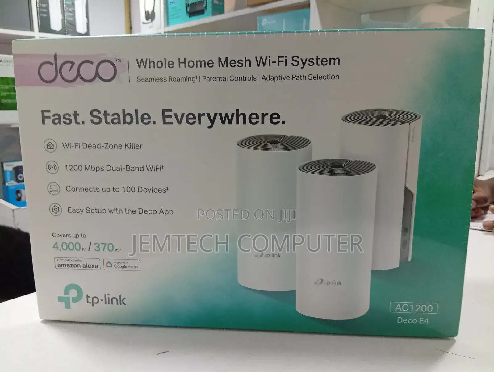 Tl-Deco E4 ∆° Tp Link Whole Home Mesh Wi-Fi System (3 Pack)