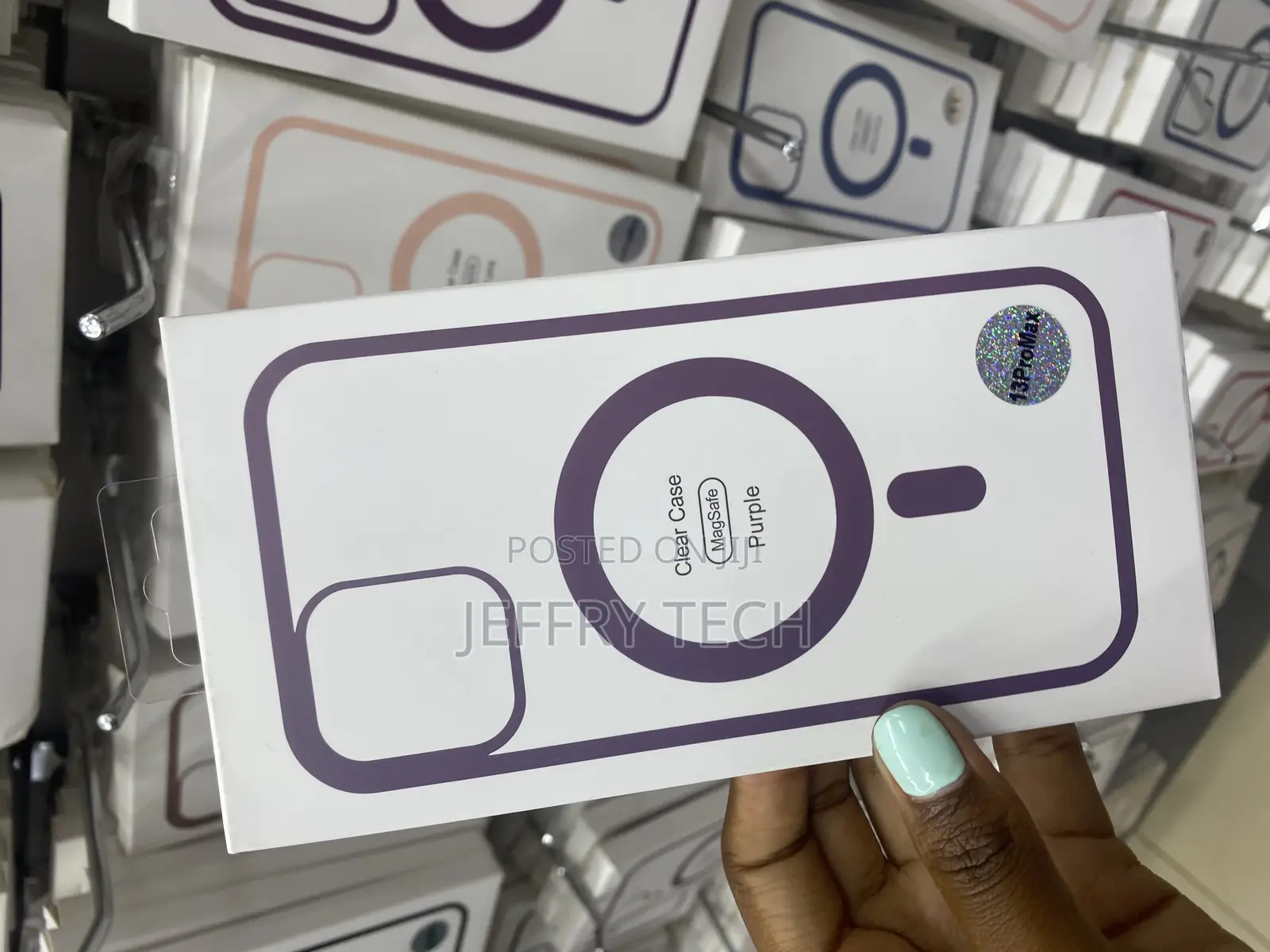 Wpcase Magsafe Transparent iPhone 13 Pro Max Case-Purple