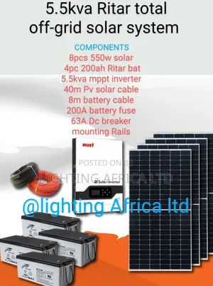 5.5kva Ritar Total Off-Grid Solar Kit