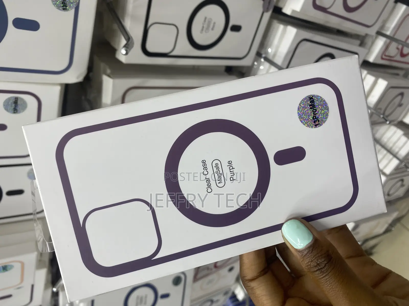 Wpcase Magnetic Clear Case for iPhone 13 Pro Max Purple