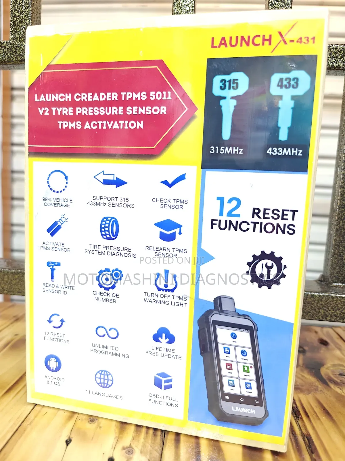 Launch X431 TPMS 5011 V2 Vehicle TPMS Reset and Programming Tool