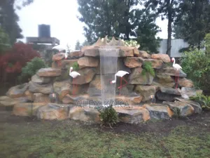Waterfalls Fountains Fish Pound Fibreglass Sculpture