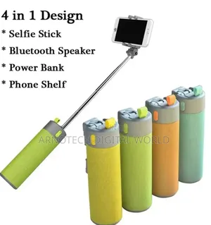 Portable Bluetooth Speaker With Selfie Stick Power Bank