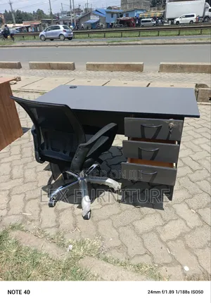 Sizeable Office Desk Plus Office Mesh Chair