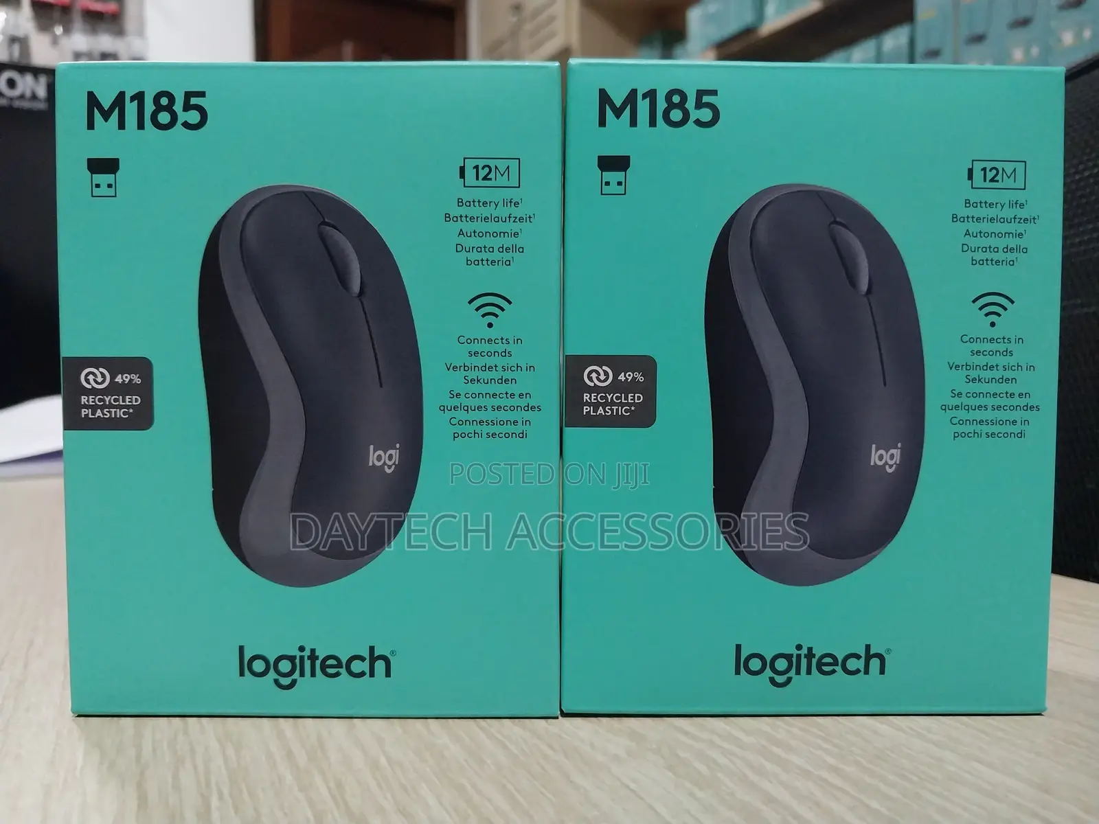 Logitech Compact Plug-and-Play Wireless Mouse M185 – Grey