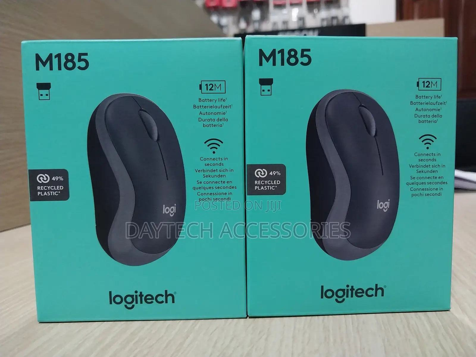 Logitech Wireless Mouse M185 (910002240) Mouse - Black
