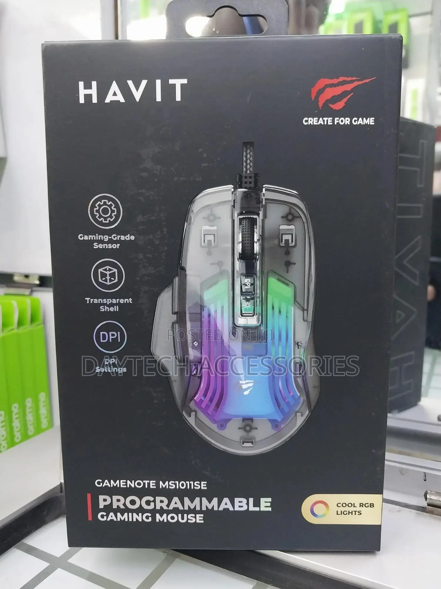 Havit Ms1011se Gaming Mouse 7200 Dpi 7 Buttons RGB