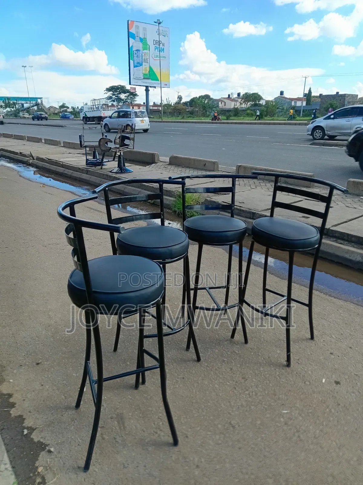 High Bar Stools, Black