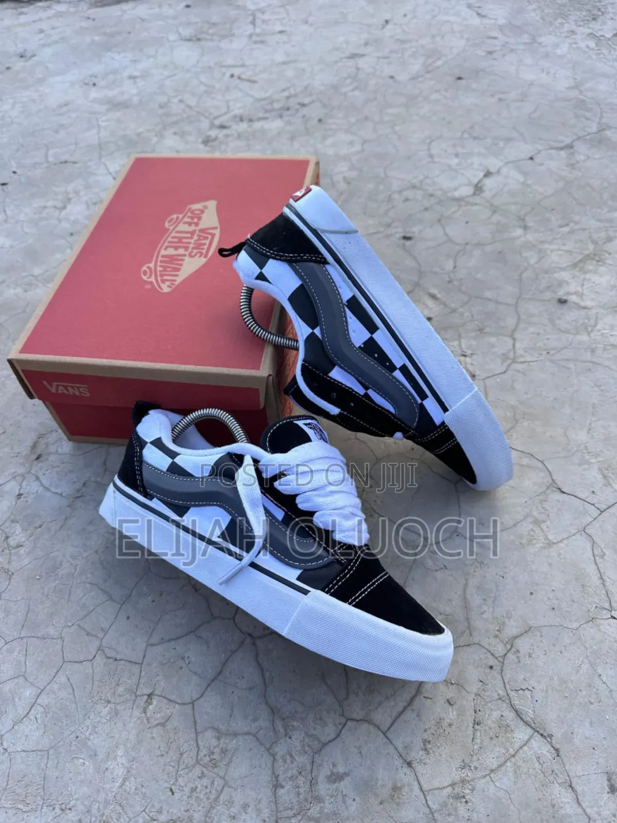 Print Knu Vans Black and White