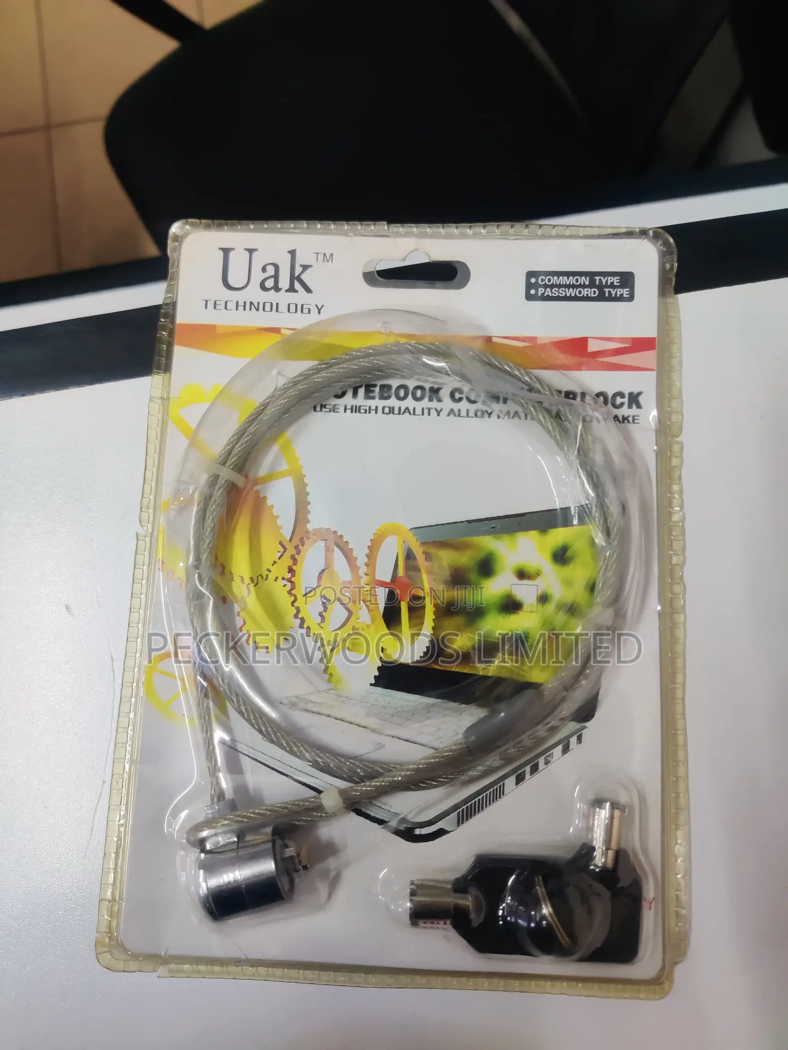 Laptop Cable Lock - 6ft Cable - 2 Keys - Notebook Computer