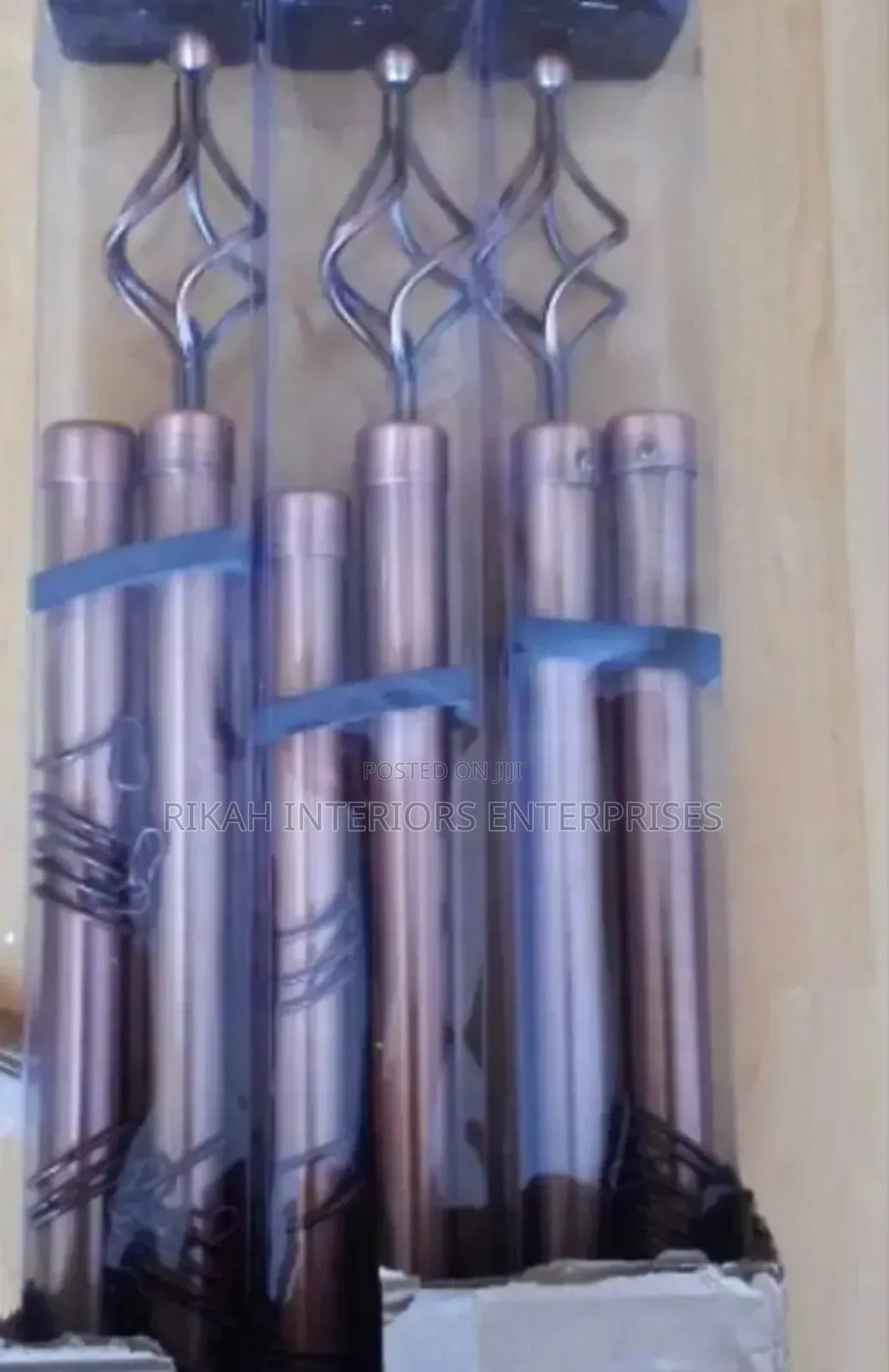 Brown Double Curtain Rods
