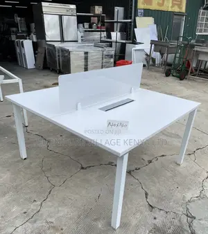 Office Desk:120cm Square Two-Seater Sitting Office Table