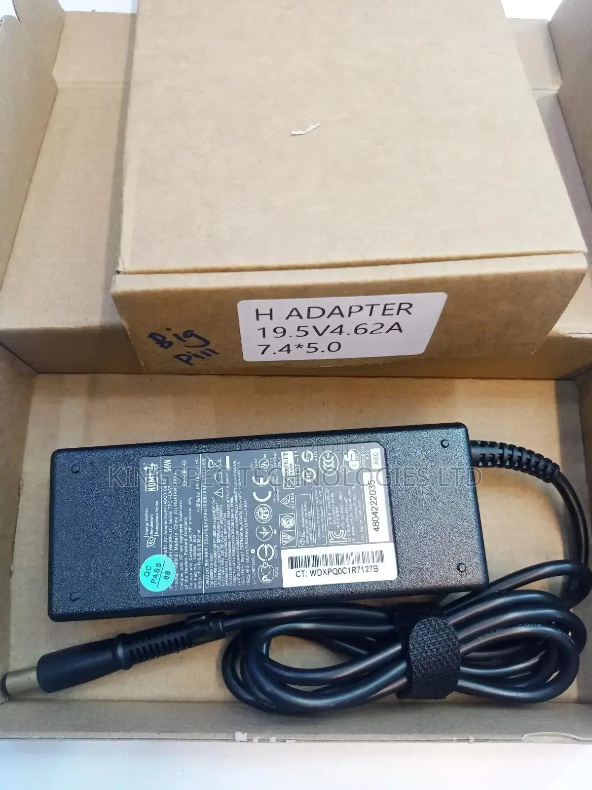 Hp Adapter 19.5v4.62a(90w) Original [Big Pin]