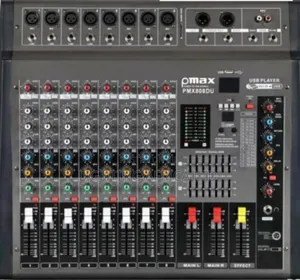 8ch Max Powered Mixer With Usb, Bluetooth and Auxiliary