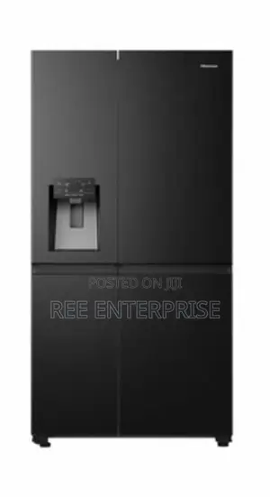 628 Litres Side By Side Black Hisense Fridge