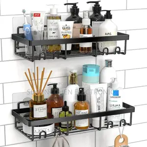 2pcs Multipurpose Rectangular Shower Caddy Shelf