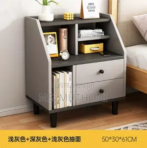 Gray Storage Nordic Nightstand Bedside Table