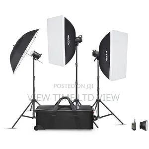 Godox Ms300 Studio 3 Strobe Photography Light Kit