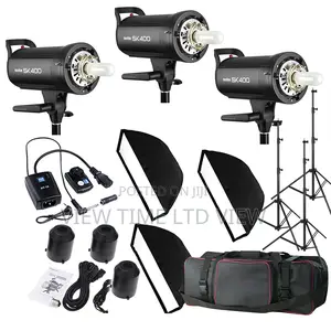 Godox Sk400ii Studio Flash 3 Strobe Photography Light Kit